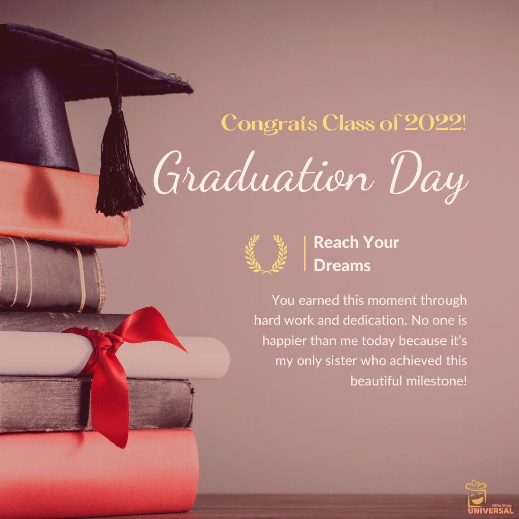 Graduation Day Wishes for my Sister